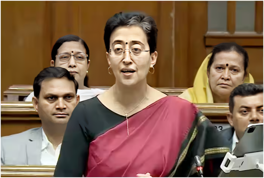 Delhi Finance Minister Atishi presented the Delhi Budget 2024 in the Delhi Legislative Assembly, in New Delhi