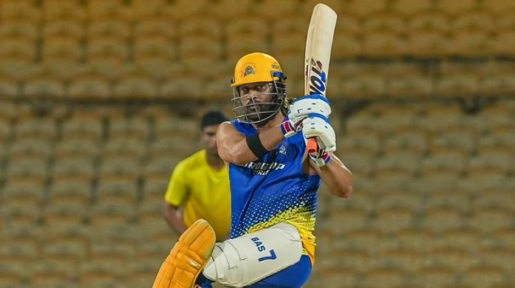 MS Dhoni practices at the CSK nets(CSK/X)