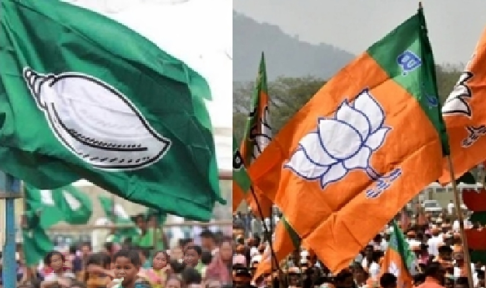 Representative Image of flags of BJP and BJD