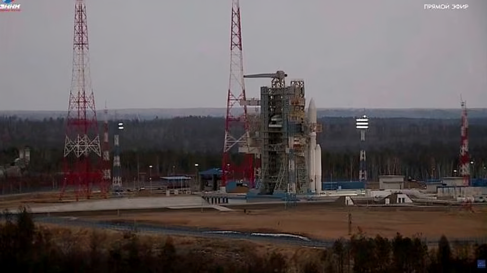 Angara-A5 rocket sits on its launchpad at the Vostochny Cosmodrome in the far-eastern Amur region, Russia on April 10. REUTERS