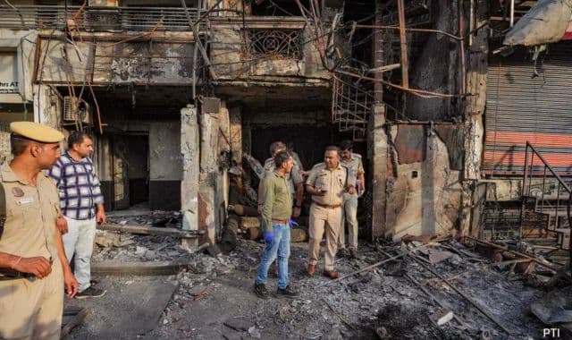 Fire at a children's hospital in Delhi.