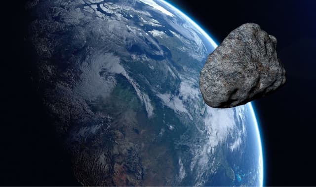 Asteroid approaching Earth - potential collision danger