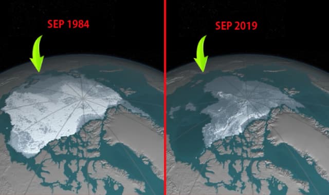 Satellite image: River ice cover loss due to global warming