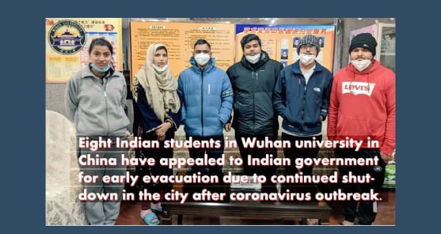 Indian students in wuhan