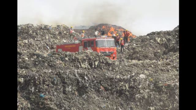 Gurugram's solid waste, fire