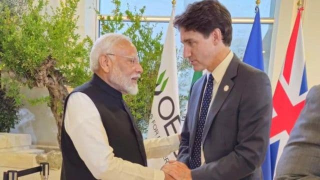 Indian Prime Minister Narendra Modi and Canadian Prime Minister Justin Trudeau