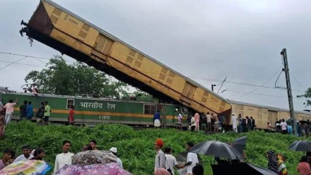 Kanchenjunga express collision in West Bengal's New Jalpaiguri area.