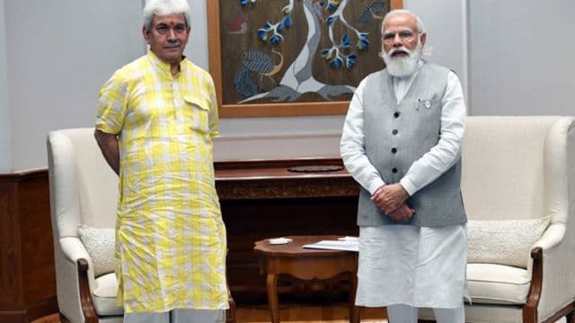 J&K LG Manoj Sinha and PM Modi