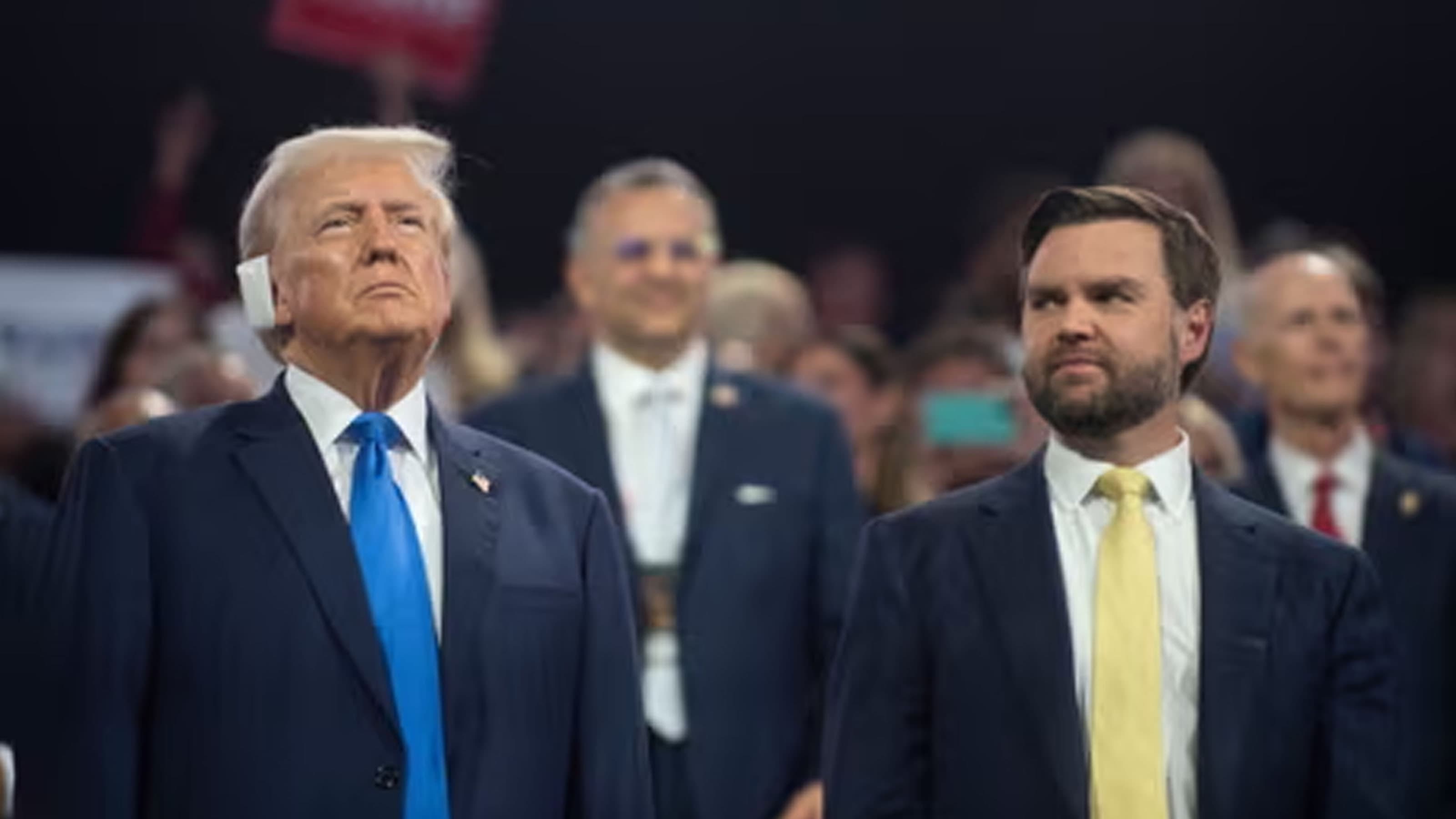 Donald Trump and JD Vance attend the RNC in Milwaukee.