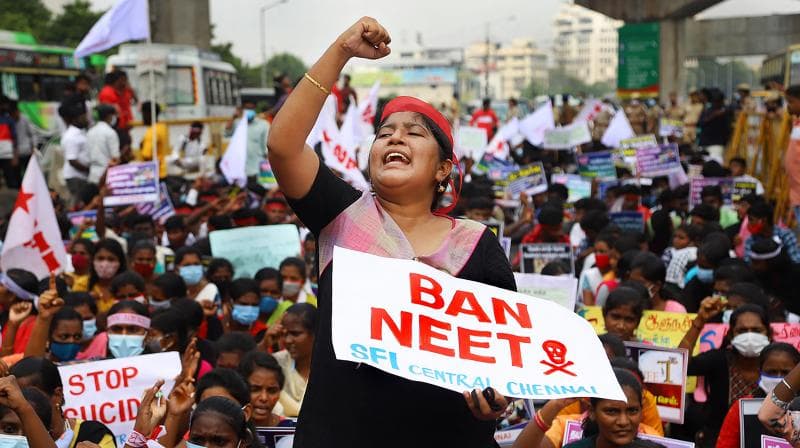 protest against NEET UG 2024