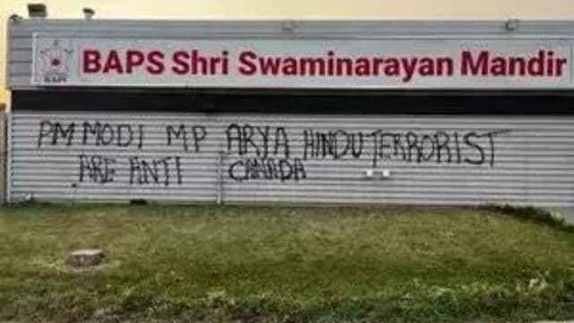 Hindu temple in Canada vandalized, defaced with anti-India graffiti