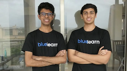 BlueLearn founder Harish Uthayakumar and co-founder Shreyans Sancheti