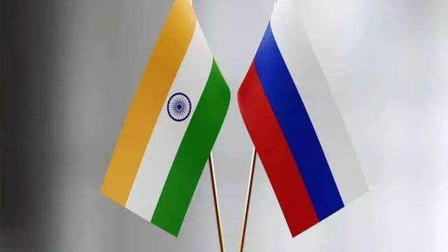 India Russia flags