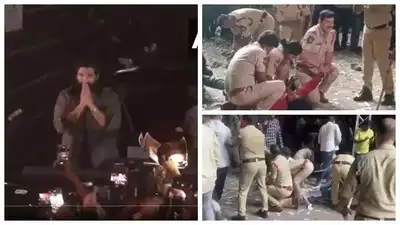 Crowd goes berserk at actor Allu Arjun's sight during Pushpa 2 premier in Hyd; ensuing stampede kills woman