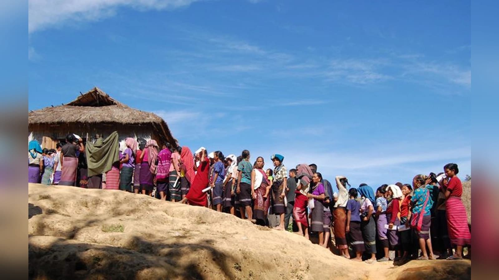 Bru migrants at a camp in Kanchanpur (Image source: Twitter/PTI)