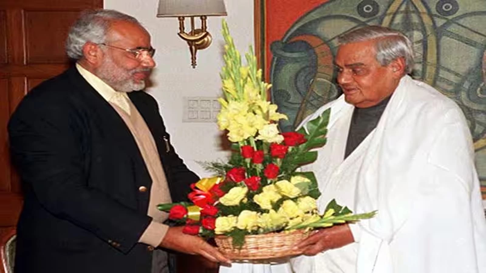 In a post, Prime Minister Modi shared this photograph as a tribute to Atal Bihari Vajpayee on his birth Anniversary. (Source: Web/NarendraModi.in)