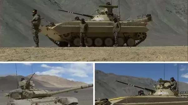 T-72 tanks and BMP-2 armored vehicles 