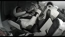 Shubhanshu Shukla (center) on board the Axiom 4 spacecraft. | Courtesy: Screenshot via Axiom