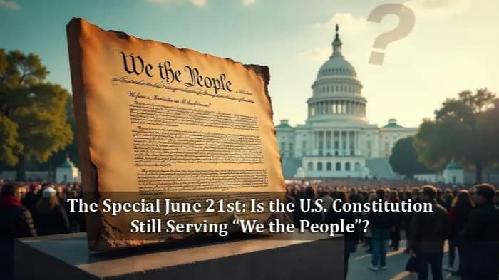The Special June 21st: Is the U.S. Constitution still serving “We the People”?