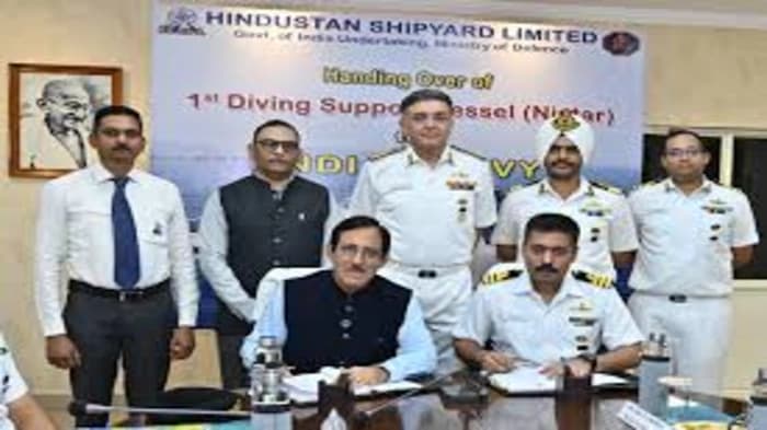 At Visakhapatnam, the Indian Navy will launch INS Nistar, its first Diving Support Vessel (DSV) that was built locally