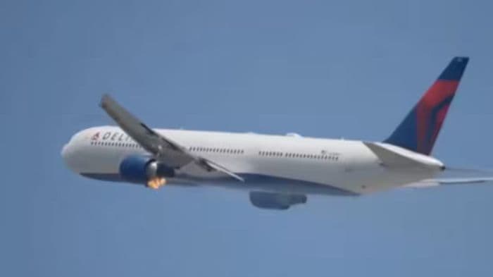 Delta's Boeing 767 suffers mid-air engine fire after takeoff, lands safely at Los Angeles airport