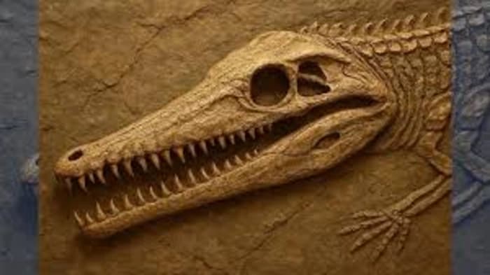 Fossil of a phytosaur