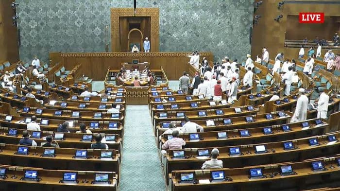 Lok Sabha adjourned within 20 minutes as Monsoon session erupts in slogans