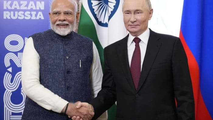 Indian Prime Minister Narendra Modi, Russian President Vladimir Putin