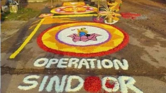 Controversy erupts over Onam pookalam with ‘Operation Sindoor’ inscription at Kerala temple