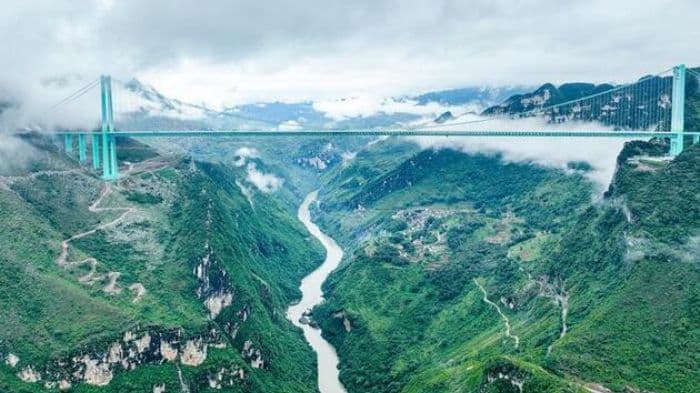 China opens world’s highest bridge, cuts canyon travel time from 2 hours to 2 minutes