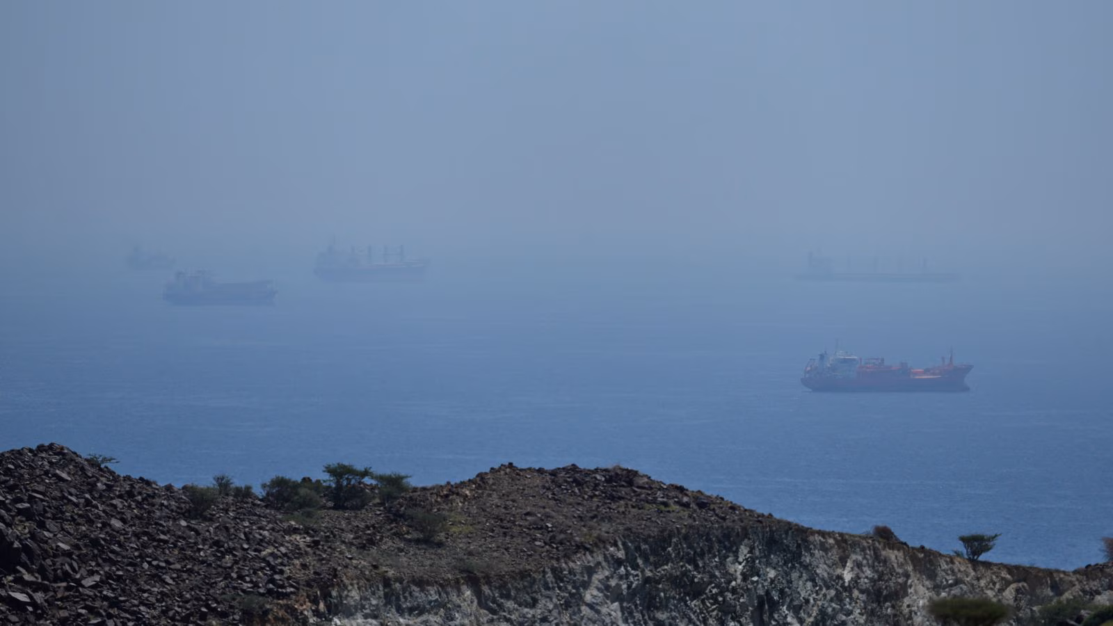oil tanker after gunfire 