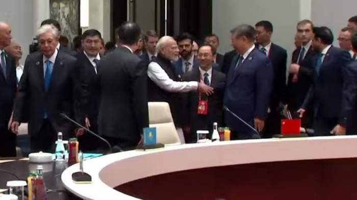 PM Modi, Xi Jinping shake hands, interact at SCO Summit in Bishkek