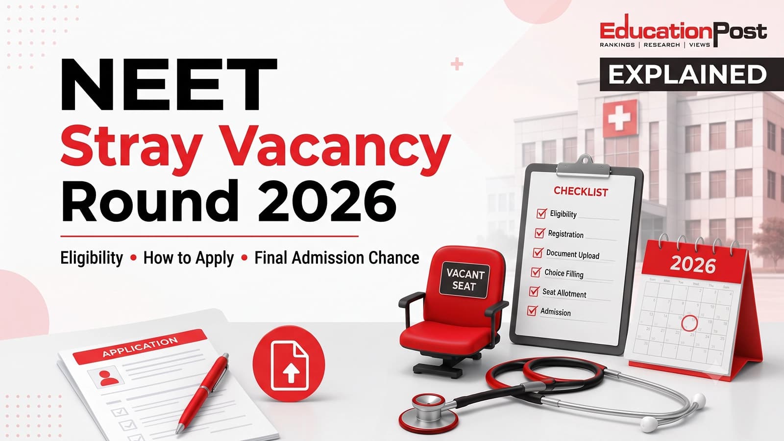 NEET UG 2026 stray vacancy round eligibility, MCC registration deadlines and medical college counselling process