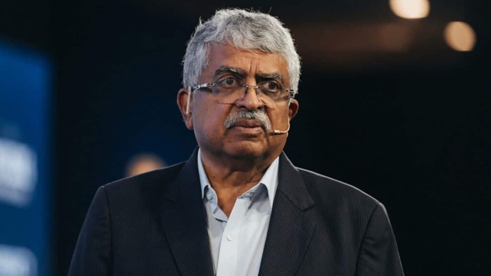Nandan Nilekani speaks at Bloomberg New Economy Forum 2026 in New Delhi about AI, question banks and examination security.