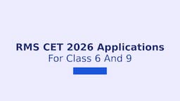 RMS CET 2026 application deadline and admission details for Classes 6 and 9 at Rashtriya Military Schools.