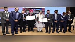 Indian Institute of Corporate Affairs and Association of ARCs in India representatives at the MoU signing ceremony in New Delhi.