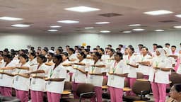 SRM College of Nursing Lamp Lighting Ceremony 2026 for BSc Nursing and DGNM students at SRM Medical College, Chennai.