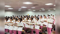 SRM College of Nursing Lamp Lighting Ceremony 2026 for BSc Nursing and DGNM students at SRM Medical College, Chennai.
