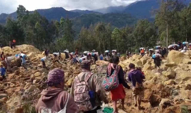 Aftermath of Landslide in Papua New Guinea