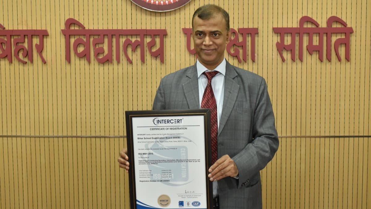 Bihar school board becomes first state education body in India to earn ISO certification for quality and security
