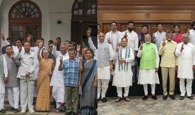 PM Modi-led NDA and INC-led INDIA bloc members