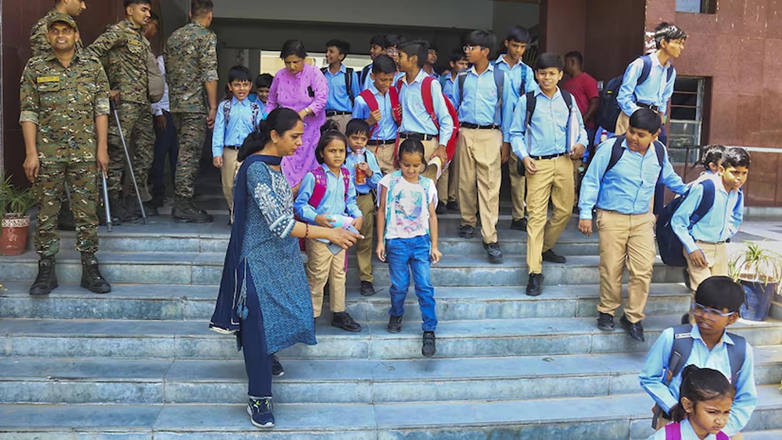 School children being sent home after the threat.
