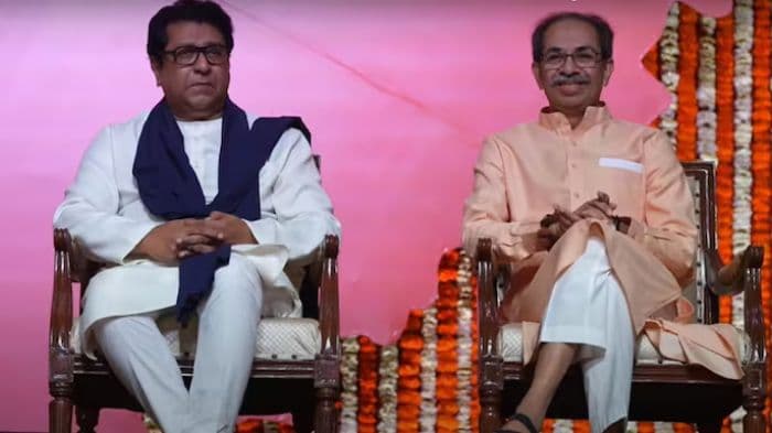 Thackeray cousins reunite after 20 years, lead massive “Marathi Victory” rally in Mumbai