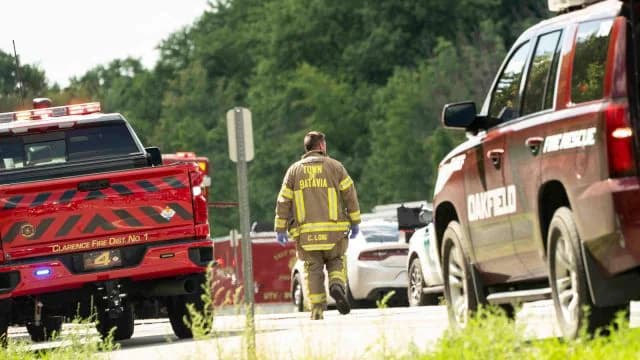 Interstate 90 near Buffalo bus crash