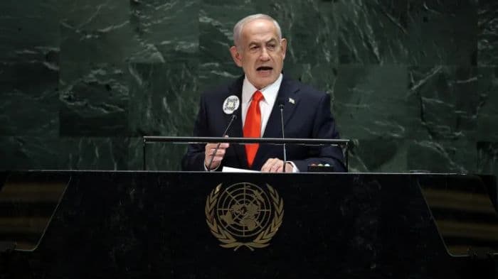 Amid UN walkouts, Netanyahu urges Hamas to free hostages and surrender in fiery speech