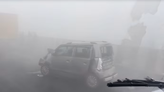 fog caused a major multi-vehicle pile-up