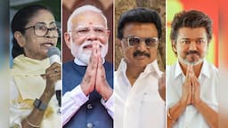 Election counting trends showing BJP gains in Bengal, Vijay surge in Tamil Nadu, and Congress lead in Kerala