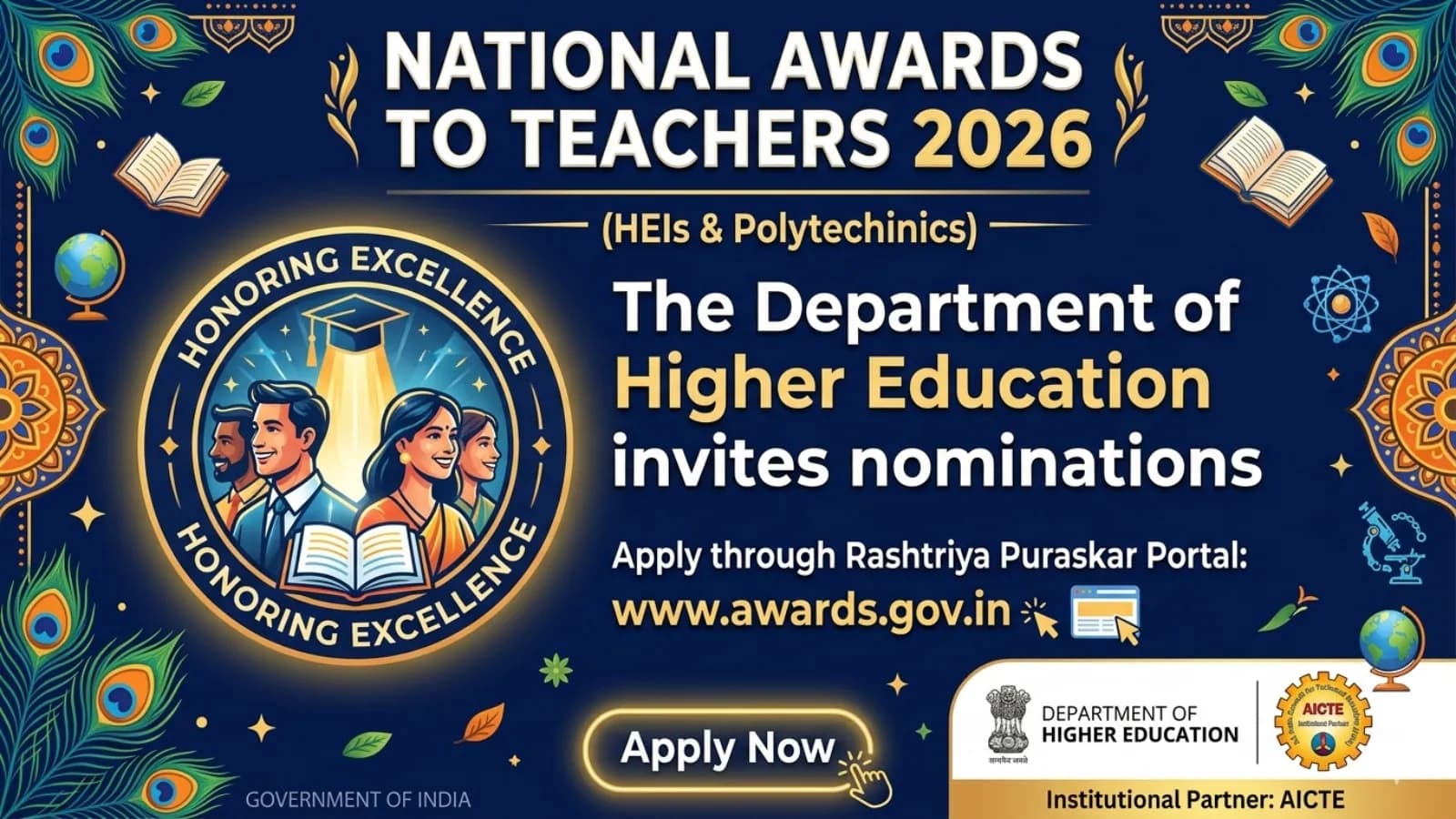 Ministry of Education invites nominations for National Awards to Teachers 2026