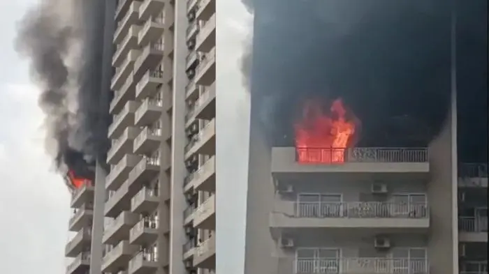 Noida high-rise fire engulfs two flats in, residents evacuated safely