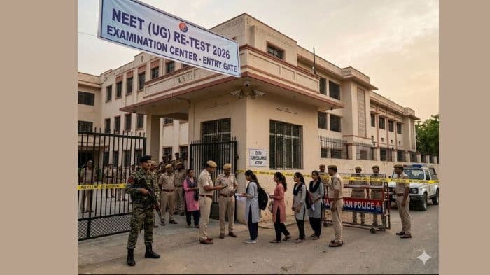NEET aspirants turned away at re-test centres as strict entry rules trigger backlash